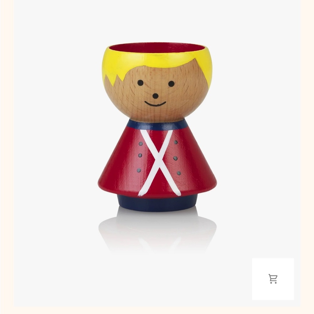 Lucie Kaas Wooden Egg Holder Guard character Figure Hand Painted made in Denmark